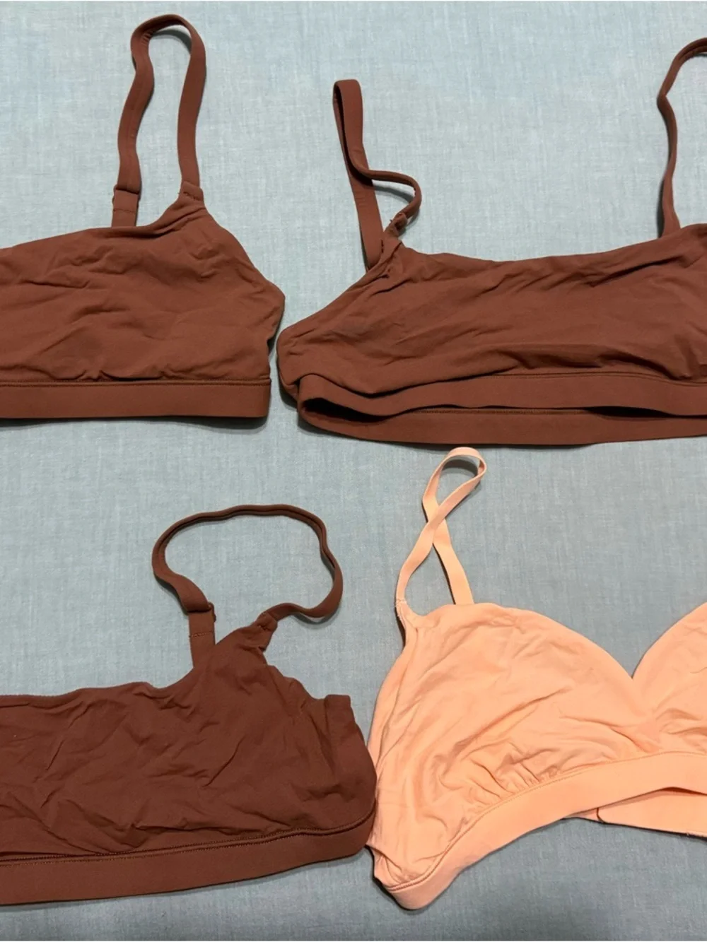 SKIMS Womens Brown, Red Peach Bralette Pack(5) bundle - Picture 1 of 7